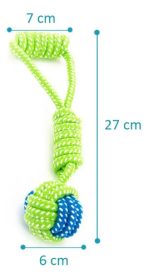 Juguete De Cuerda De Algodón Pelota Y Mango Para Perro - Imagen 5