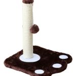 Poste Rascador Para Gatos Diseño Patita Con Colgante Juguete