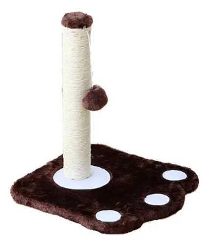 Poste Rascador Para Gatos Diseño Patita Con Colgante Juguete