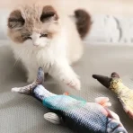 Juguete Pez Eléctrico De Peluche Para Gatos Carga Usb - Imagen 3