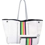 Cartera De Hombro Taylin Estilo Tote Blanco Y Verde