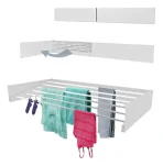 Tendedero De Ropa Retráctil De Muro 80cm Aluminio Reforzado - Imagen 6