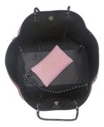 Cartera De Hombro Taylin Estilo Tote Rosa Y Negro - Imagen 5