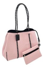 Cartera De Hombro Taylin Estilo Tote Rosa Y Negro - Imagen 2