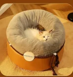 Cama Nido Para Gatos Suave Y Acogedora Felpa Talla S - Imagen 5