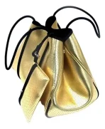 Cartera De Hombro Taylin Estilo Tote Dorada Y Plateada - Imagen 2