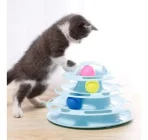 Juguete Pista De Pelotas De 4 Niveles Para Gatos Diversión - Imagen 3