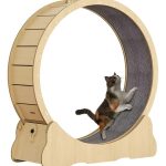 Rueda de ejercicio para gatos de madera de 106 cm