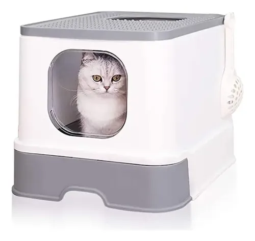 Arenero Anti-derrame Para Gatos Con Cajón Y Pala