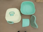 Arenero Sanitario Para Gatos Con Pasillo Antiderrames Grande - Imagen 6