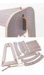 Cama Colgante Columpio Relajante De Madera Para Gatos - Imagen 12