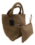 Cartera De Hombro Lines3 Estilo Tote Tejida - Imagen 5