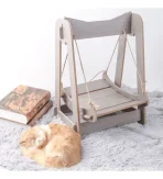 Cama Colgante Columpio Relajante De Madera Para Gatos - Imagen 2