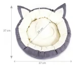 Cama De Gato Cómoda Antiestrés Redonda Diseño Orejas Talla M - Imagen 7