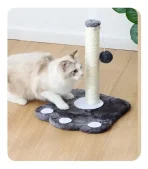 Poste Rascador Para Gatos Diseño Patita Con Colgante Juguete - Imagen 7