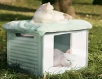 Casita De Gatos Para Interior O Exterior Fácil Armado - Imagen 3