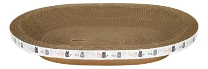 Plato Rascador Para Gatos Ovalado De Papel Corrugado
