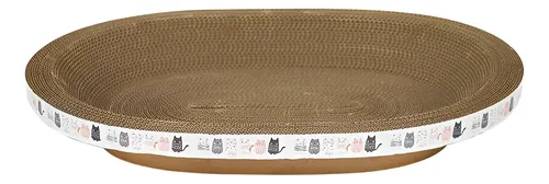 Plato Rascador Para Gatos Ovalado De Papel Corrugado