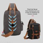 Mochila Cruzada 10 Impermeable Y Práctica Para Uso Diario - Imagen 6