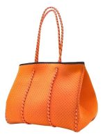 Cartera De Hombro Taylin Estilo Tote Naranja Y Fucsia - Imagen 4