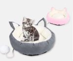 Cama De Gato Cómoda Antiestrés Redonda Diseño Orejas Talla M - Imagen 9
