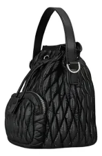 Cartera De Hombro Break Estilo Bucket Negra - Imagen 3