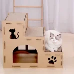 Rascador Escalera Para Gatos Tres Niveles - Imagen 2
