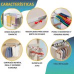 Tendedero De Ropa Retráctil De Muro 80cm Aluminio Reforzado - Imagen 8