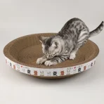 Plato Rascador De Papel Corrugado Para Gatos - Imagen 2