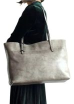 Cartera De Hombro Siena Estilo Tote Cuero - Imagen 5