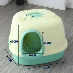Arenero Sanitario Para Gatos Con Pasillo Antiderrames Grande - Imagen 3
