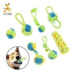 Juguete De Cuerda De Algodón Pelota Y Mango Para Perro - Imagen 6