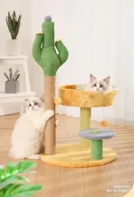 Torre De Juegos Para Gatos Cactus 2 Niveles - Imagen 2