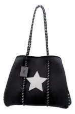 Cartera De Hombro Taylin Estilo Tote Rosa Y Negro - Imagen 6