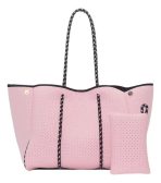 Cartera De Hombro Taylin Estilo Tote Rosa Y Negro