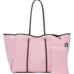 Cartera De Hombro Taylin Estilo Tote Rosa Y Negro
