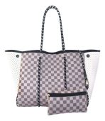 Cartera De Hombro Taylin Estilo Tote Rosa Y Negro - Imagen 12