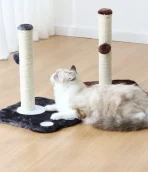 Poste Rascador Para Gatos Diseño Patita Con Colgante Juguete - Imagen 8