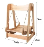 Cama Colgante Columpio Relajante De Madera Para Gatos - Imagen 3