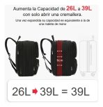 Mochila De Viaje 17.3 Multifuncional 3 En 1 Apertura 180° - Imagen 7