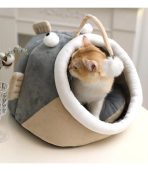 Cama Nido Semi-cerrada Para Gatos Diseño Pez Linterna - Imagen 3