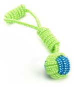 Juguete De Cuerda De Algodón Pelota Y Mango Para Perro
