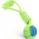 Juguete De Cuerda De Algodón Pelota Y Mango Para Perro