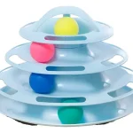 Juguete Pista De Pelotas De 4 Niveles Para Gatos Diversión