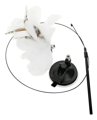 Juguete Varita Para Gatos Con Pluma Y Ventosa Fuerte