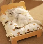 Cama Con Base De Madera Para Mascotas Perros Y Gatos - Imagen 3