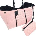 Cartera De Hombro Taylin Estilo Tote Rosa Y Negro - Imagen 4