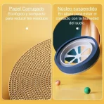 Plato Rascador Para Gatos Con Pista De Pelotas - Imagen 5