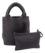 Cartera De Hombro Lines3 Estilo Tote Tejida - Imagen 7