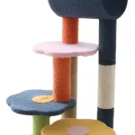 Torre De Juegos De 4 Niveles Para Gatos Con Postes Rascador
